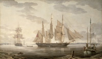 船舶在港口，1805年 作者 罗伯特·萨蒙
