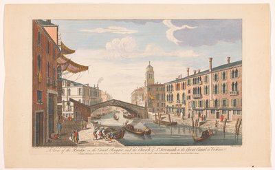 Gezicht op de Ponte delle Guglie over de Canale di Cannaregio te Venetië
雷焦运河上的桥和圣耶利米教堂到威尼斯大运河的景观（标题在实物上）
威尼斯（系列标题） 作者 罗伯特·塞耶