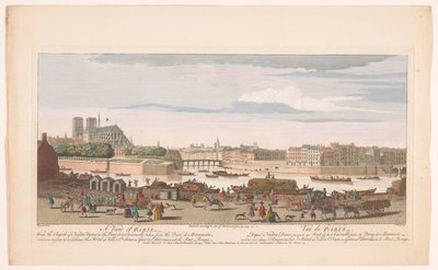 从米拉米翁码头 (Quai de Miramion) 欣赏巴黎市景 从圣母院教堂到图内尔桥 (Pont de la Tournelle) 的巴黎景观，从 Quai de Miramion (...) 拍摄（物体上的标题） 巴黎（系列名称） 作者 罗伯特·塞耶