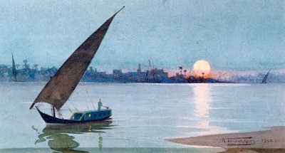 东湖，埃及》，1892年 作者 罗伯特·塔尔博特·凯利