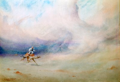 沙漠中的风暴》，1901年 作者 罗伯特·塔尔博特·凯利