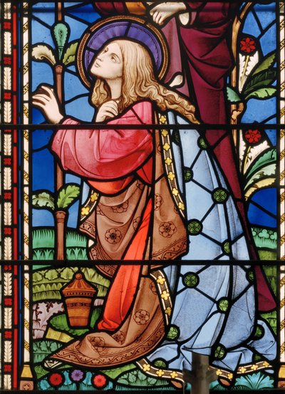 Bramcote，St Michael，East Window detail，Heaton，Butler＆Bayne，Bayne，Mary Magdalene，1862 作者 罗伯特·特尼尔·拜恩