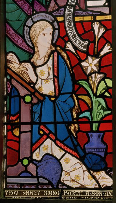 天使报喜，1864年（彩色玻璃） 作者 罗伯特·特尼尔·拜恩