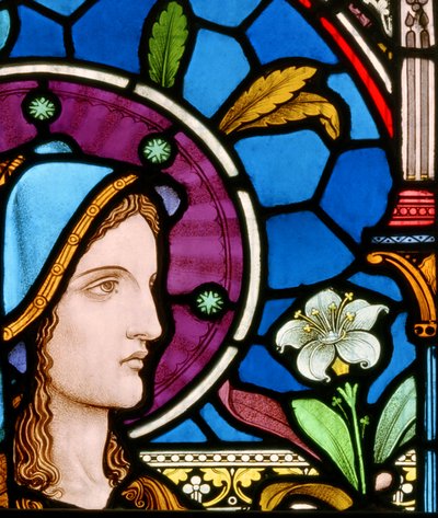 圣母玛利亚，1863年（彩色玻璃） 作者 罗伯特·特尼尔·拜恩