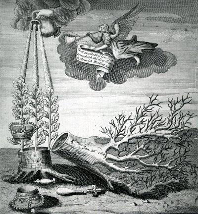 标题印刷指的是查理一世的执行和斯图亚特的继承，1715年 作者 罗伯特·沃恩