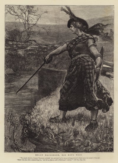 海伦麦格雷戈，罗布罗伊的妻子 作者 Robert Walker Macbeth