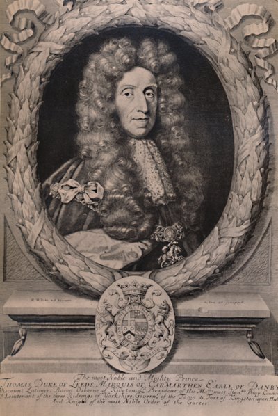 托马斯·奥斯本（Thomas Osborne），第一利兹公爵，英国政治家，c1694 1894年 作者 罗伯特·怀特
