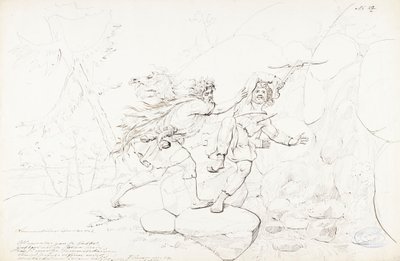 宠物之死；"Kalewala, Fink National-dikt, framställd i teckningar af R.W.Ekman" 系列原画 作者 罗伯特·威廉·埃克曼