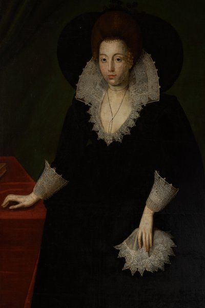 弗朗西丝-沃尔辛厄姆，菲利普-西德尼爵士的妻子，约 1570-1632（布面油画） 作者 老罗伯特（归属于）皮克