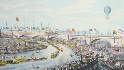 1831年由威廉四世国王和阿德莱德女王开放新伦敦桥 作者 罗伯特·哈维尔