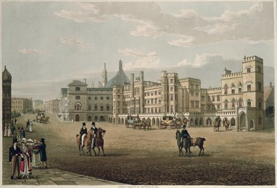 上议院和下议院的视图，从Old Palace Yard，酒吧。 1821年由Colnaghi und Co.（aquatint） 作者 老罗伯特·哈维尔和小罗伯特·哈维尔