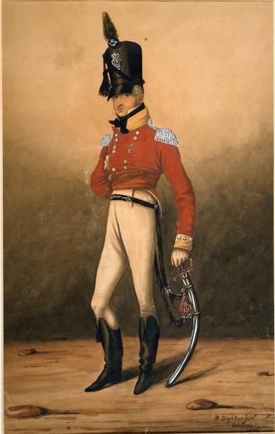 威尔士亲王志愿者第82步兵团亨利·普罗克上尉，1806年 作者 罗伯特·小顿