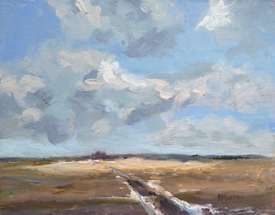 最后的雪，2019（油画） 作者 罗伯塔·默里