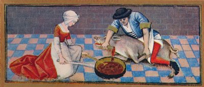 11月-屠宰猪，15世纪，1939年。 作者 罗宾特·德斯塔德