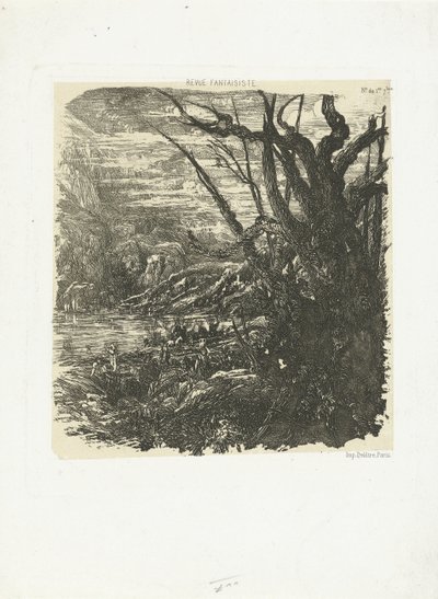 湖光山色
Le lac dans les montagnes 作者 奥古斯特·德拉特（AugusteDelâtre）