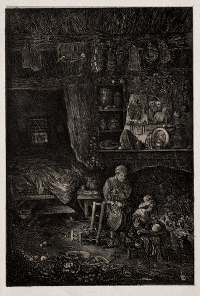 佛兰芒室内装饰，1856年。 作者 罗道夫·布雷斯丁