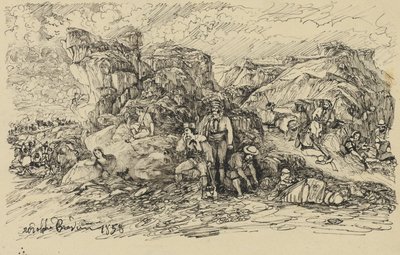 走私者，1858年 作者 罗道夫·布雷斯丁