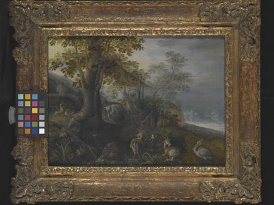 风景与动物（木板油画） 作者 罗兰特·雅各布斯（Roelandt Jacobsz）。储蓄