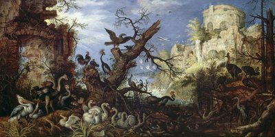 风景与鸟 作者 罗兰特·雅各布斯（Roelandt Jacobsz）。储蓄