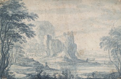 渔夫与猎鸭人的风景画 作者 Roelandt Savery