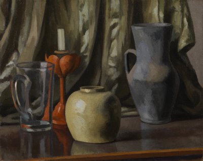 静物与蜡烛和陶罐 作者 罗杰·艾略特·弗莱