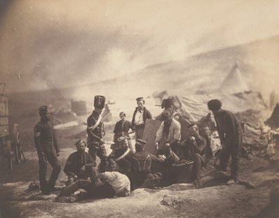 第八轻骑兵队的烹饪室，1855年。 作者 罗杰芬顿