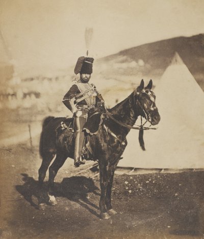 Cornet Henry John Wilkin，第11位（或阿尔伯特王子的自己）Hussars，1855年 作者 罗杰芬顿
