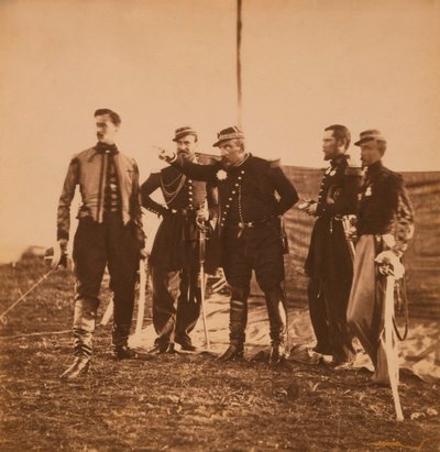 法国将军Pierre Bosquet向他的参谋部下达命令，克里米亚战争，克里米亚，乌克兰 作者 罗杰芬顿