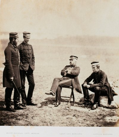 亨利威廉巴纳德少将和职员，来自与1855年克里米亚战争有关的52张照片的专辑 作者 罗杰芬顿