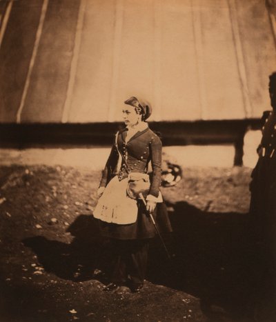 Vivandière，法国Cantinière身着Zouave军团服装的全身像，克里米亚战争，乌克兰克里米亚。 作者 罗杰芬顿