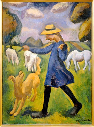 La bergere - Marie Ressort enfant - 牧羊女 - 玛丽...（布面油画） 作者 罗杰·德·拉弗雷斯奈