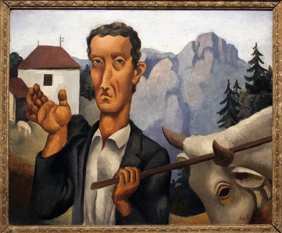 The deer. Painting by Roger de La Fresnaye (1885-1925), oil on wood 作者 罗杰·德·拉弗雷斯奈
