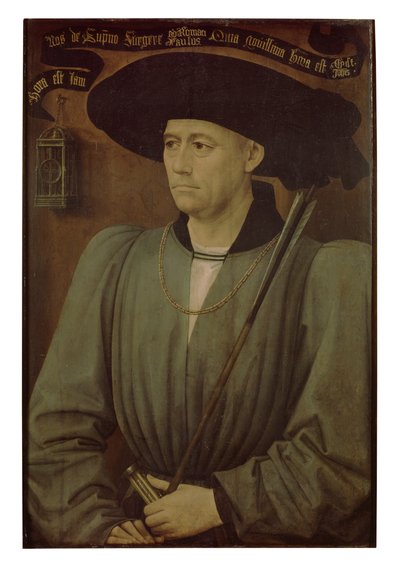 Portrait of a Tournament Judge (oil on panel) 作者 罗吉尔·范·德·韦登