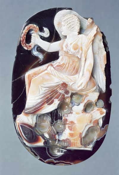 Cameo描绘Julia Domna为胜利，公元200年（sardonyx） 作者 小说