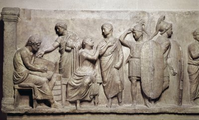 Domitius Acenobarbus，公民登记细节和向火星神献祭的细节，c. 公元前 100 年（大理石） 作者 小说