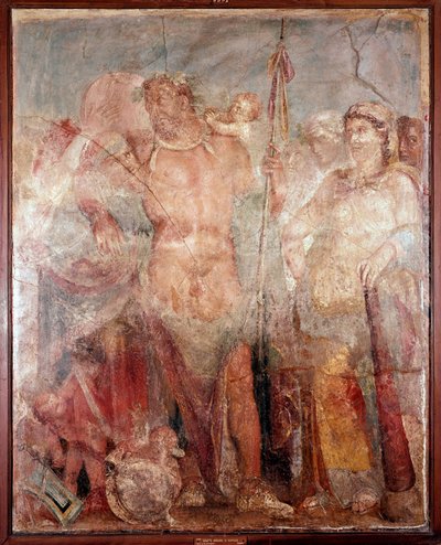 翁法勒女王的赫拉克勒斯奴隶（壁画，公元 54-79 年） 作者 小说