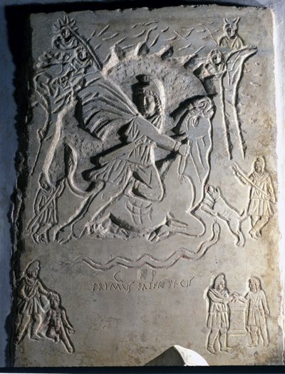 Relief depicting the Iranian divinity Mithra (or Mitra) slaughter the bull, an animal associated with it. 4th century. Palazzo dei Conservatori, Rome. 作者 小说