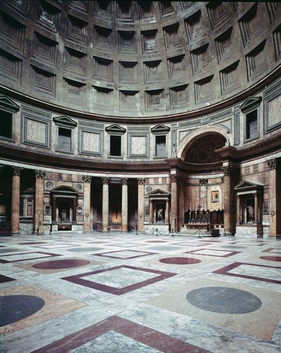 罗马艺术。万神殿内部景观，建于Marcus Vipsanius Agrippa时期 作者 小说