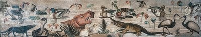 庞贝城农神之家（Casa del Fauno）的尼罗河中的动物 作者 小说