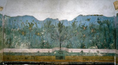 来自利维亚别墅的Trompe loeil花园，公元前40-20 作者 Roman