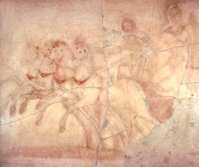 描绘战车与战车手的壁画，出自赫库兰尼姆，罗马文明 作者 Roman Roman