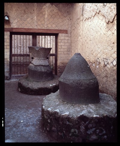 小麦磨石，pistrinum（面包店），公元前 5 世纪 - 公元 1 世纪 作者 罗马罗马