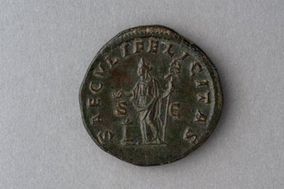 朱莉娅-多姆娜（Julia Domna）的estertius（青铜）。 作者 罗马罗马