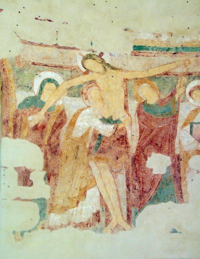 壁画，Saint-Jean du Liget 教堂，都兰 作者 罗马式