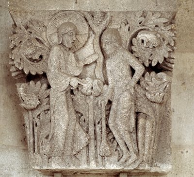 God and Cain (carved capital) 作者 Romanesque
