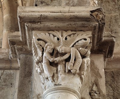 The death of Cain (carved capital) 作者 罗马式