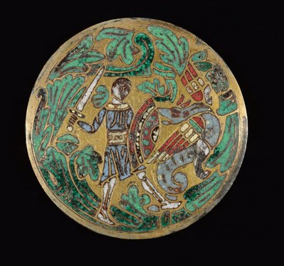 战士与龙搏斗，约1170年至1180年 作者 罗马式