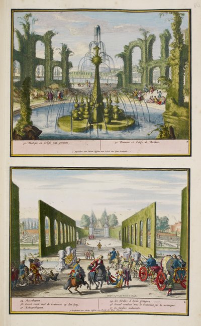 恩吉安公园，约 1685 年，插图选自《海牙 86 幅平面图和景观图集》。 作者 罗梅恩·德（后）霍格