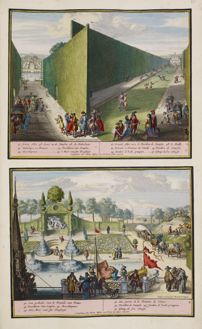 恩吉安公园，约 1685 年，插图选自《海牙 86 幅平面图和景观图集》。 作者 罗梅恩·德（后）霍格