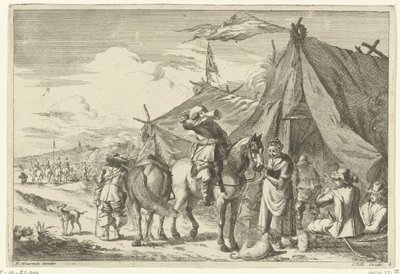 骑手们在帐篷里休息 作者 Romeyn de Hooghe（拒绝归属）